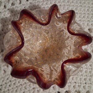 MURANO GLASS MINI BUBBLE BOWL (5"x4")